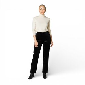 Halogen Black Velvet Straight Leg Pants size 8